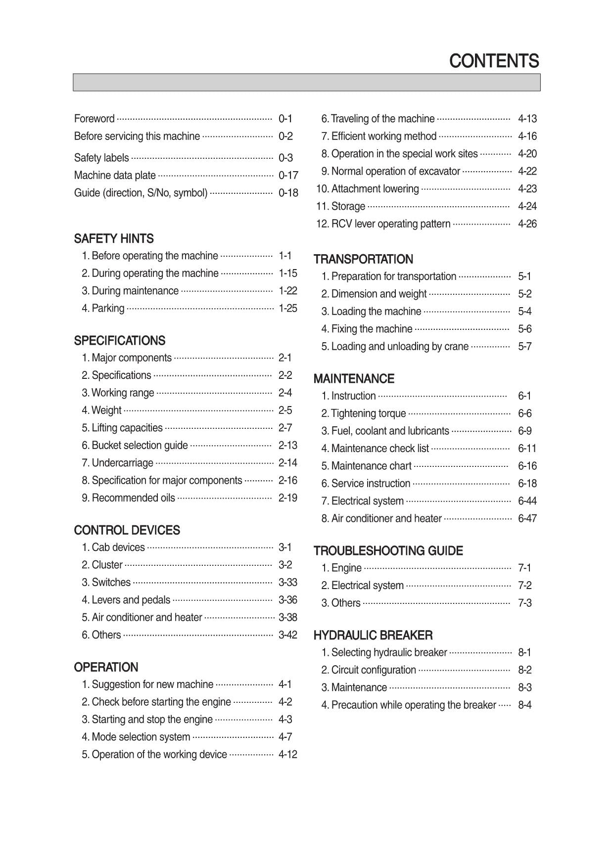 Hyundai HX340HD CRAWLER EXCAVATOR Operators Maintenance Manual
