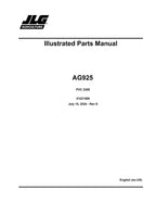 JLG 925 AG925 Telehandler Parts Catalog Manual