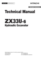 Hitachi ZX33U-6 Excavator Service Manual with Schemes