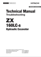 HITACHI ZAXIS ZX160LC-6 Excavator Troubleshooting +Schematic Workshop Manual