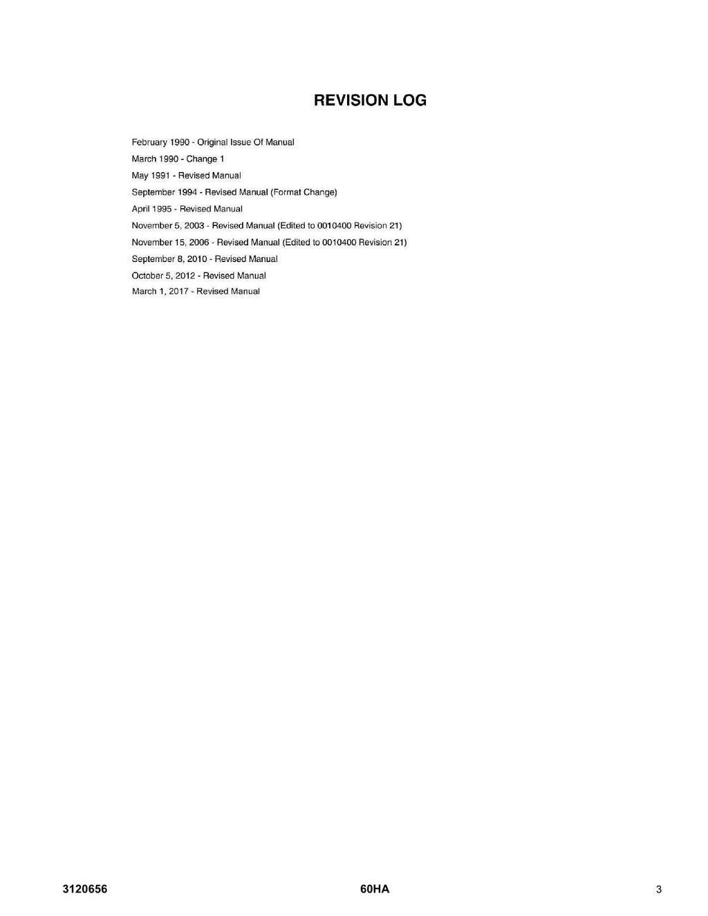 JLG 60HA Boom Lift Parts Catalog Manual 3120656