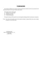 Hitachi LX110-7 LX130-7 LX190-7 LX230-7 LX300-7 LX450-7 Loader Inspection Manual