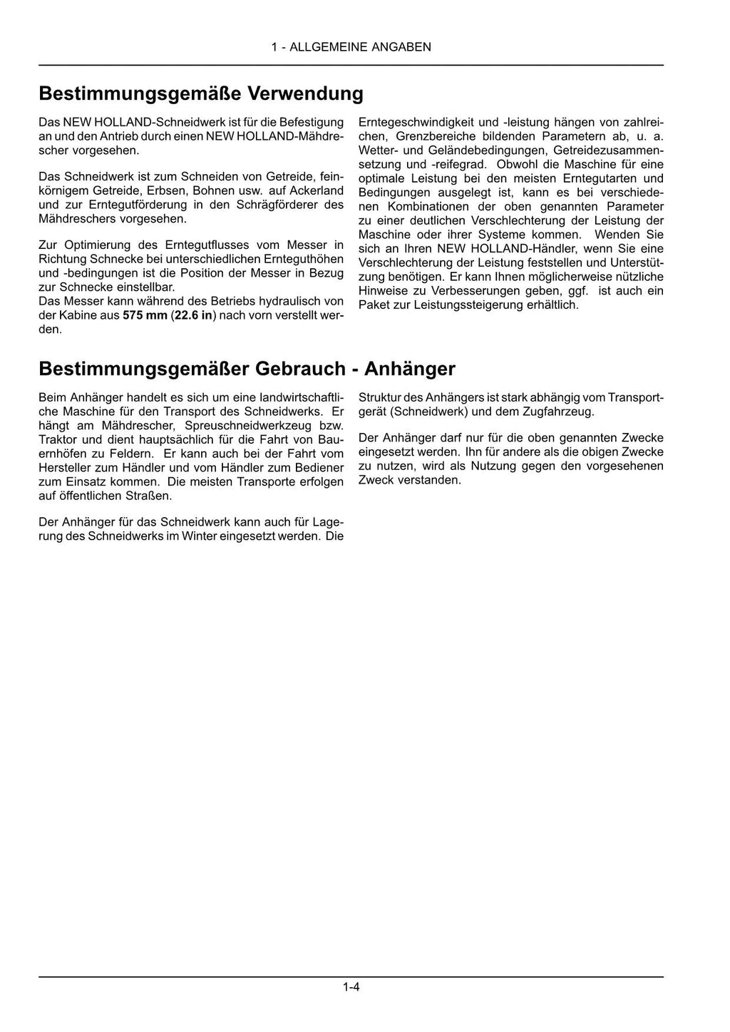 New Holland 760CG Mähdrescher Betriebsanleitung 90477476