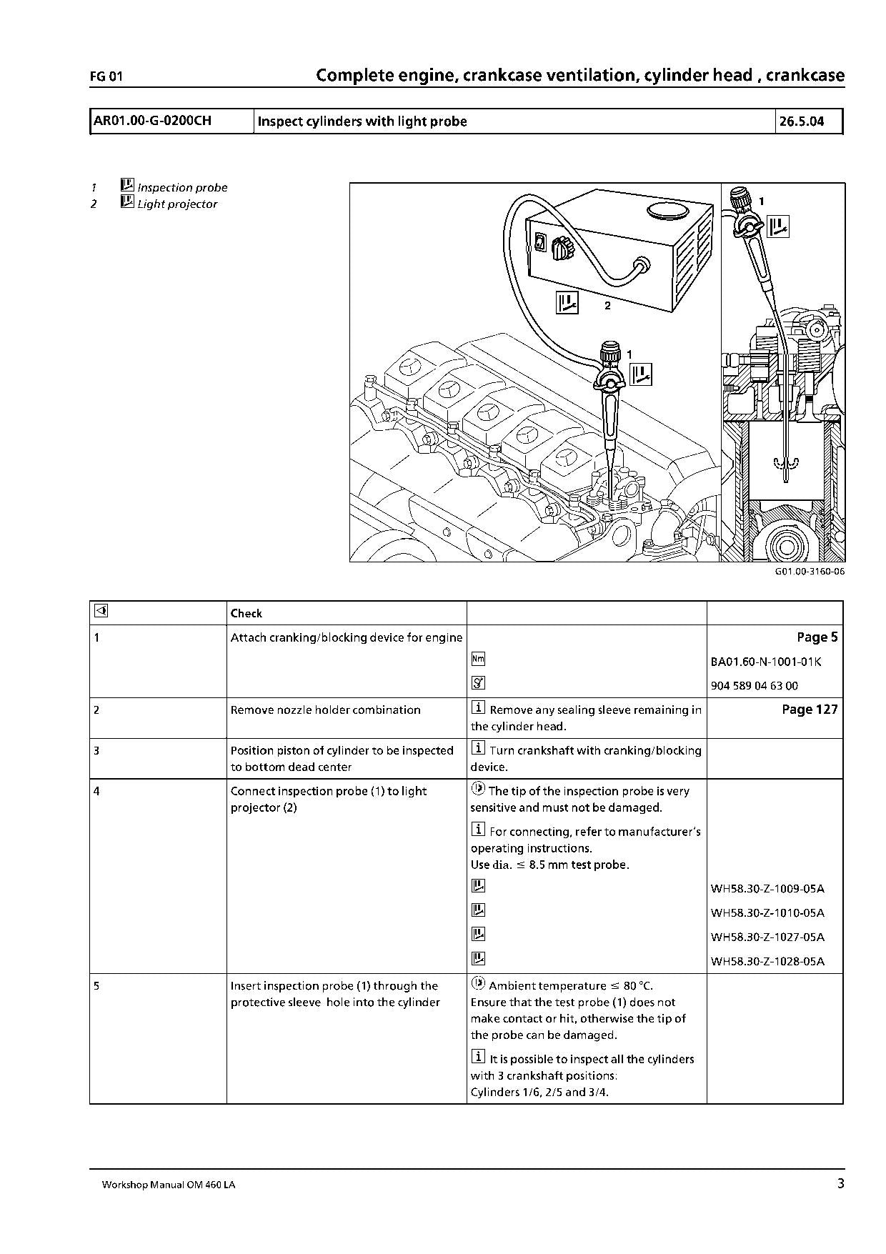 Hitachi OM460LA Wheel Loader Engine Manual