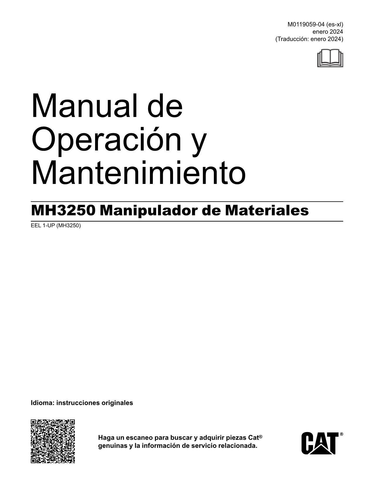 Caterpillar MH3250 Manipulador de materiales Manual de Operación y Mantenimiento