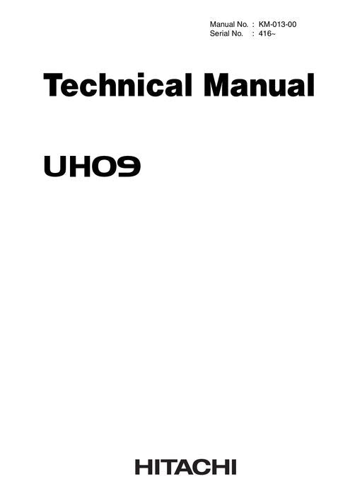 HITACHI UH09 EXCAVATOR SERVICE MANUAL