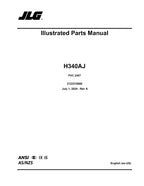 Manual del catálogo de piezas del elevador de pluma JLG H340AJ