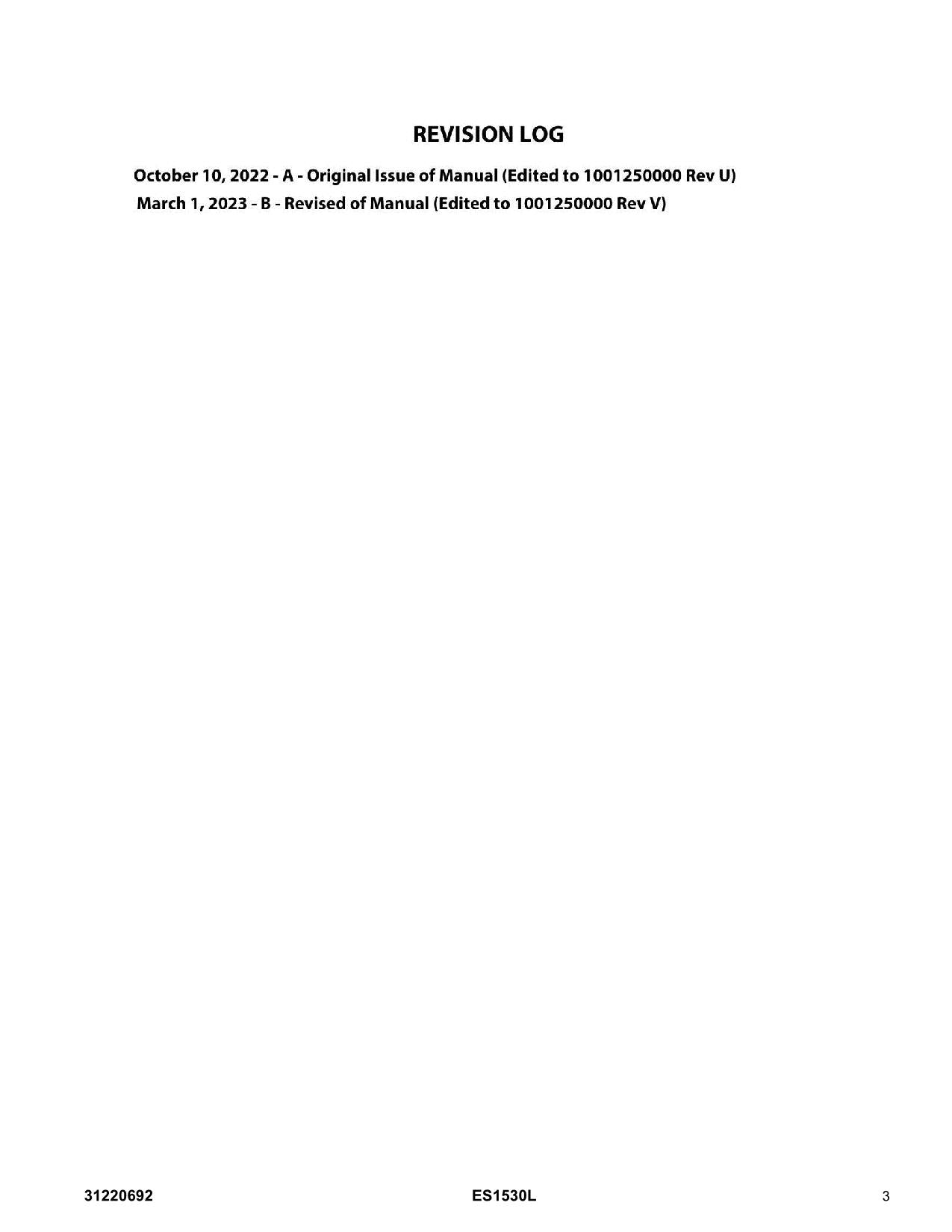 Manual del catálogo de piezas del mástil vertical JLG ES1530L