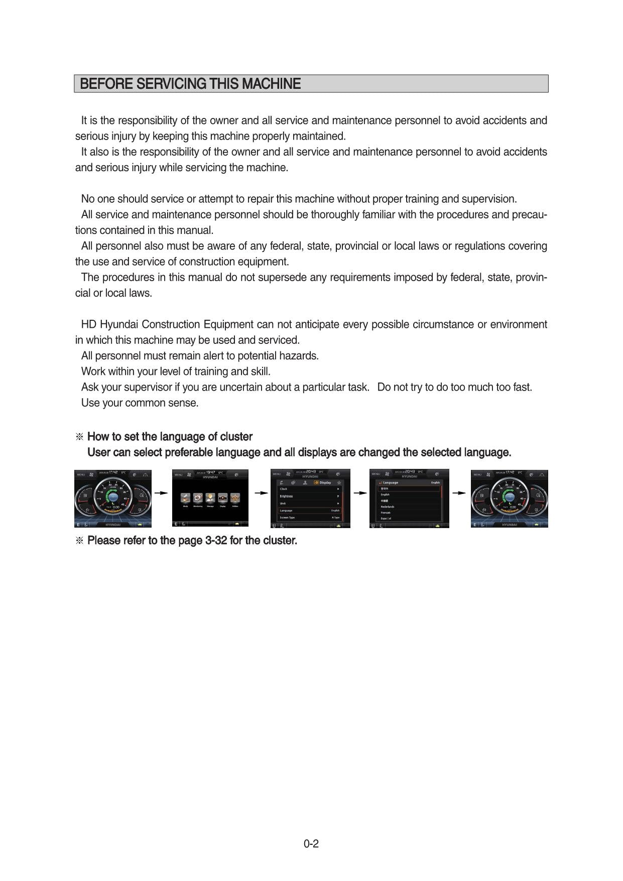 Hyundai HW180 WHEELED EXCAVATOR Operators Maintenance Manual
