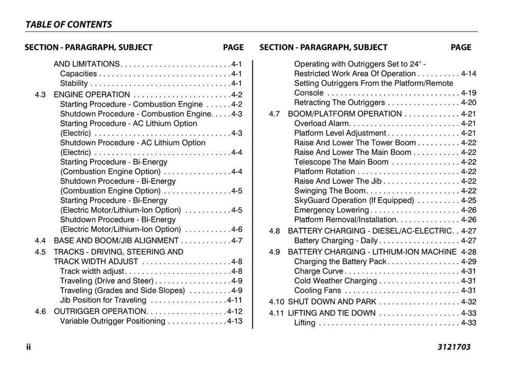 JLG X770AJ Compact Crawler Boom Maintenance Operation Operators Manual