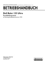 New Holland Roll Baler 135 Ultra Rundballenpresse Betriebsanleitung Ab 4978