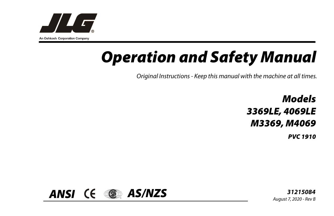 Manual del operador del elevador de tijera JLG 3369LE 4069LE M3369 M4069 31215084