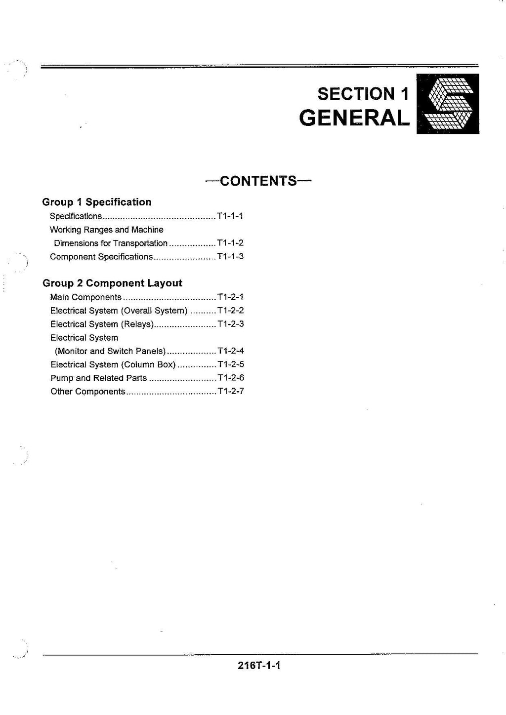 HITACHI EX125WD-5 Excavator Operational Principle Technical Manual
