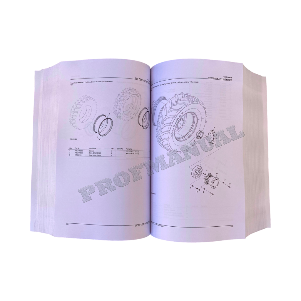 MANUAL DEL CATÁLOGO DE PIEZAS DEL TRACTOR JOHN DEERE 9R 640