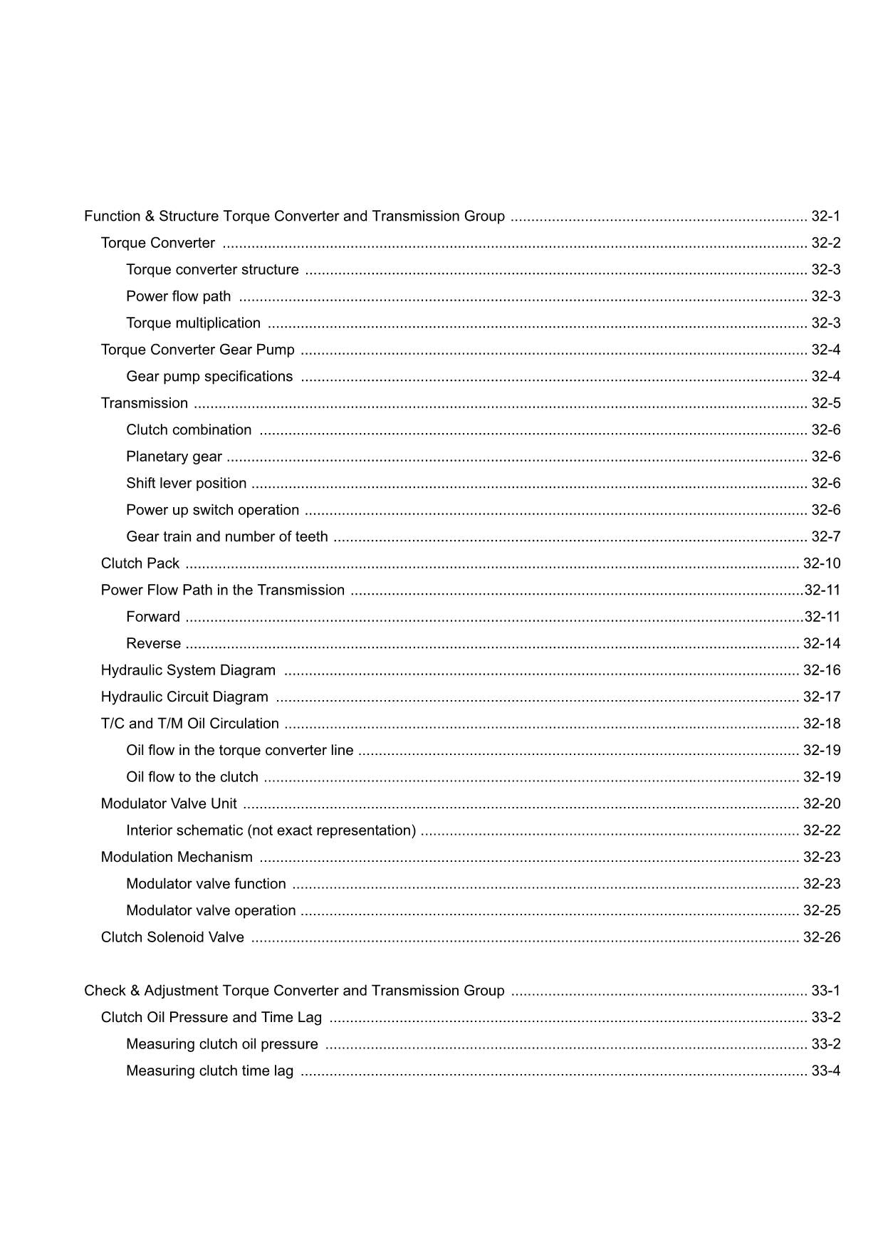 Hitachi ZW550-G Wheel Loader Technical Manual Operational Principle