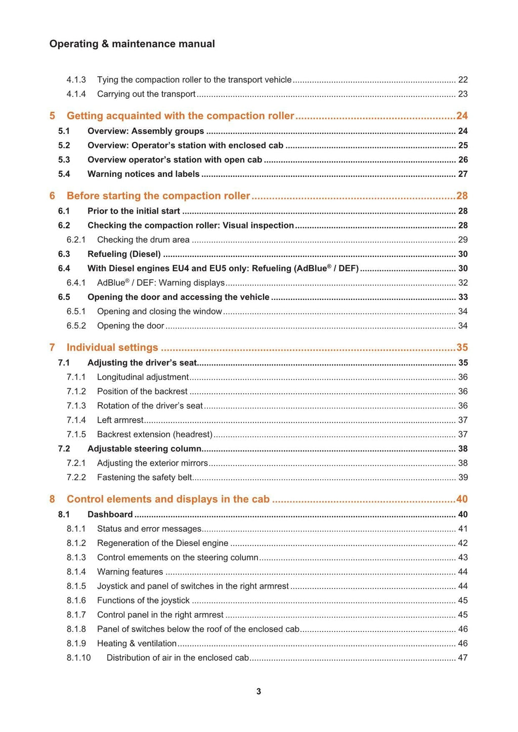 Hyundai HR110 120 140C-9 TIER4F ROAD ROLLER Operators Maintenance Manual