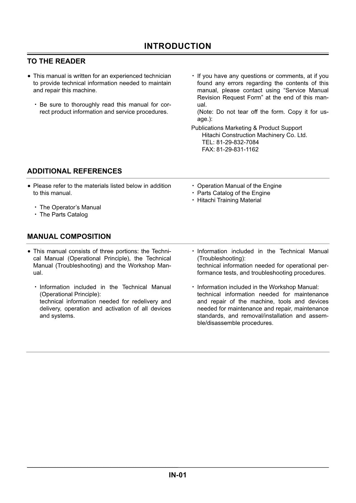 HITACHI ZX135UR Excavator Troubleshooting +Schematic Technical Manual