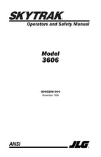 SKYTRAK 3606 Telehandler Maintenance Operation Operators Manual