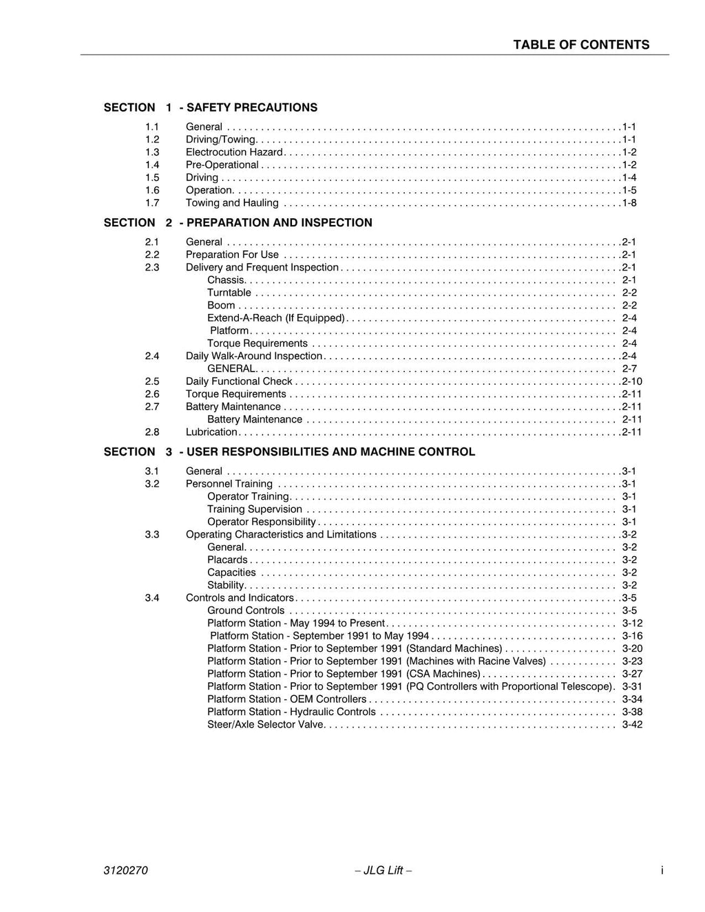 Manual del operador de mantenimiento y operación de la plataforma elevadora JLG 80HX 80HX+6 3120270