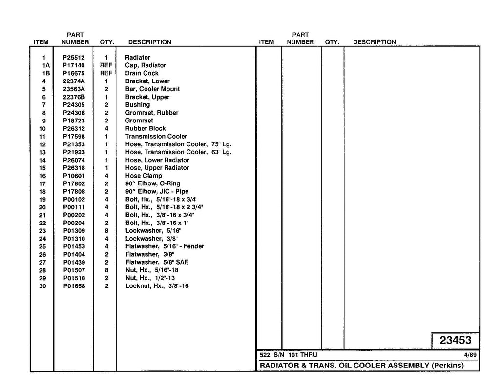 LULL 522 Telehandler Parts Catalog Manual