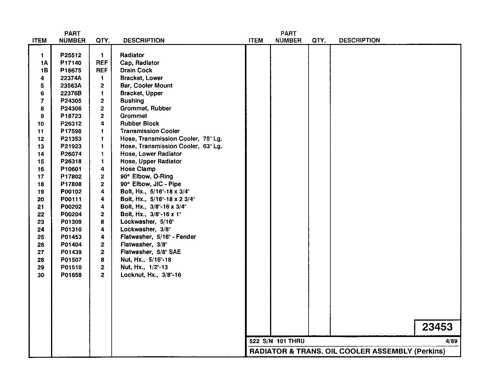 LULL 522 Telehandler Parts Catalog Manual