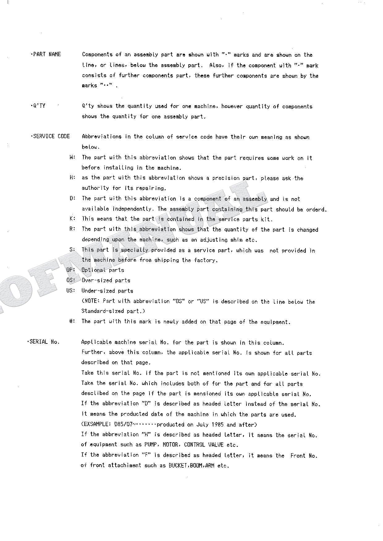 HITACHI UH035-7 Excavator Parts Catalog Manual P119-1-2