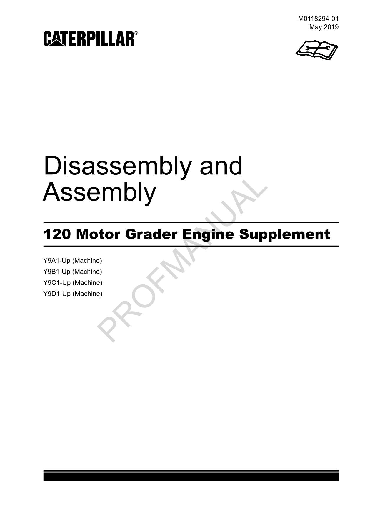 Manual de servicio, desmontaje y montaje de los suministros del motor de la motoniveladora Caterpillar 120