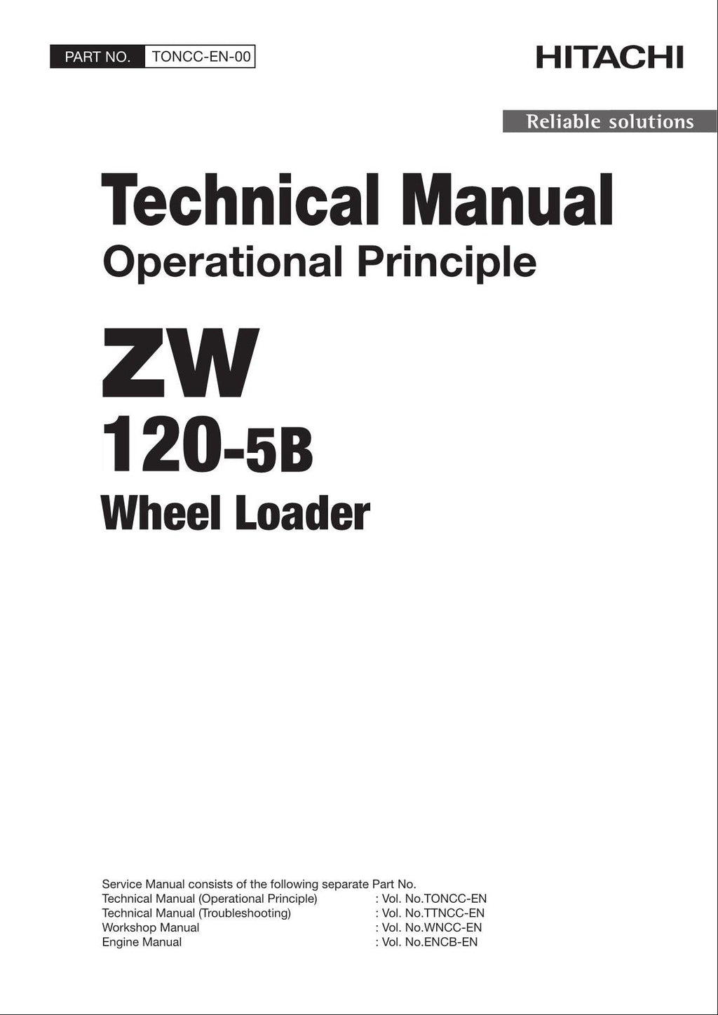 Hitachi ZW120-5B Wheel Loader Technical Manual Operational Principle