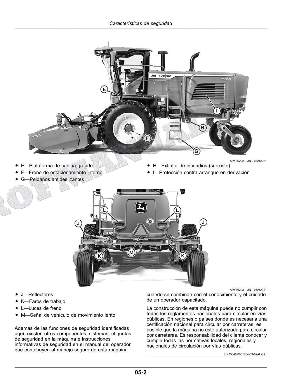 John Deere W235R W260R hileradora Manual del Operador Español SN -509999