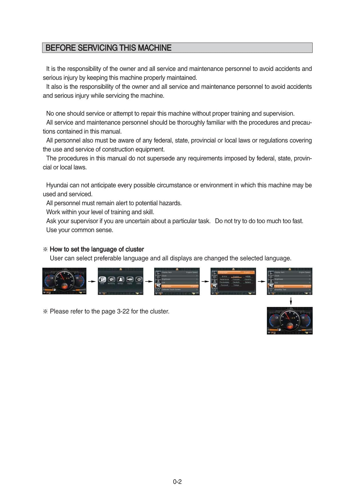 Hyundai R145CR-9A CRAWLER EXCAVATOR Operators Maintenance Manual
