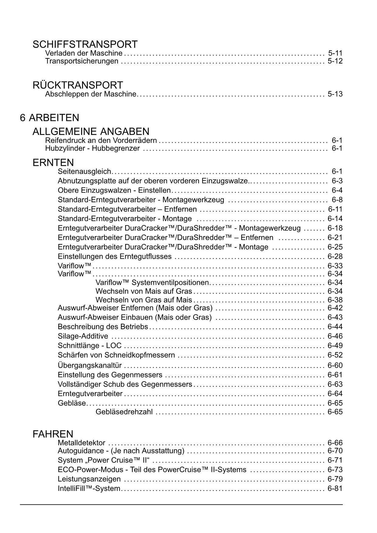 New Holland FR780 FR920 FORAGE CRUISER Feldhäcksler Betriebsanleitung