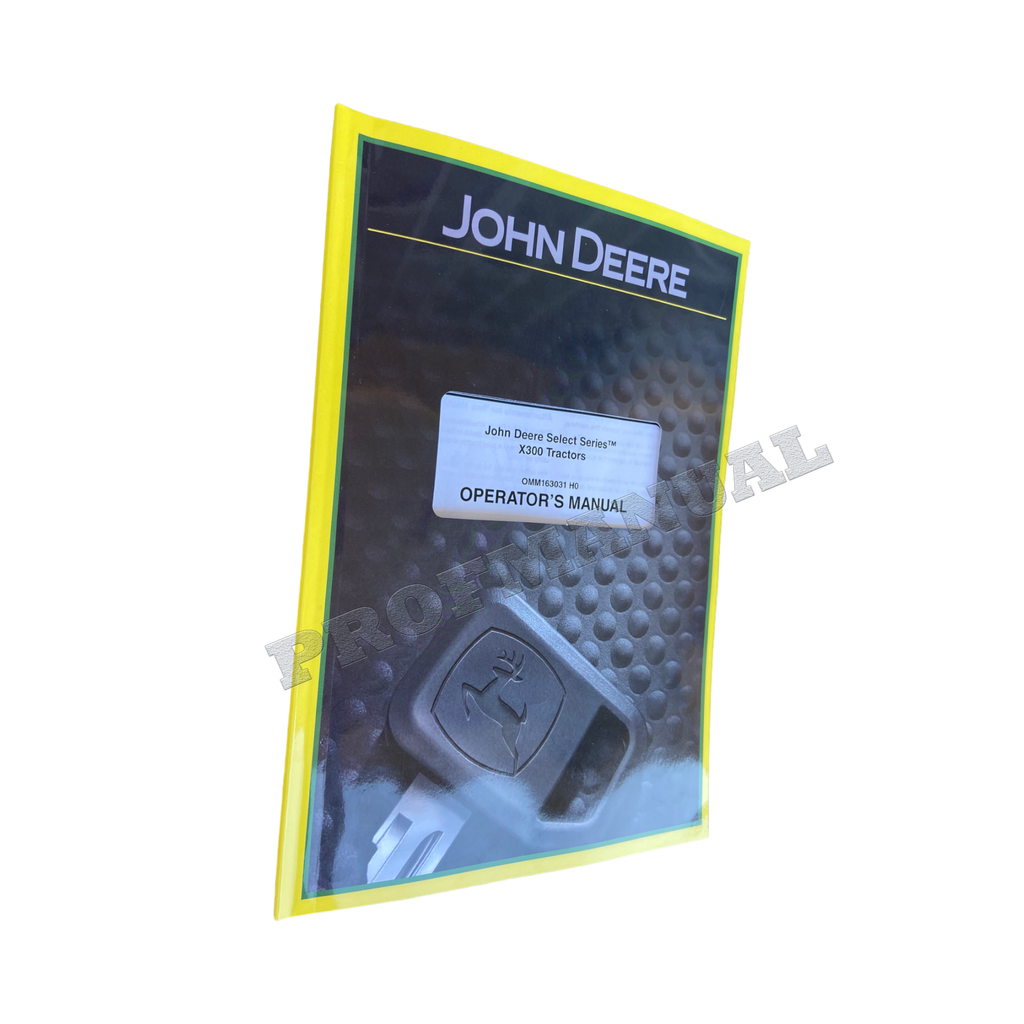 MANUAL DEL OPERADOR DEL TRACTOR JOHN DEERE X300 X304 X320 X324 X360