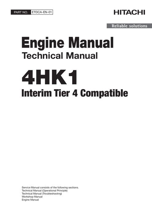 HITACHI 4HK1 ENGINE SERVICE MANUAL ETDCAEN01