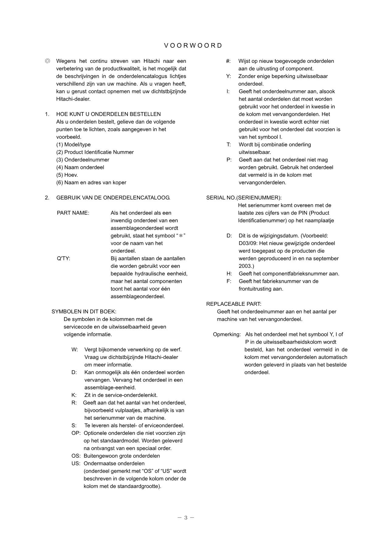 Hitachi ZW150 Wheel Loader Equip Component Parts Catalog Manual SN 000103-up