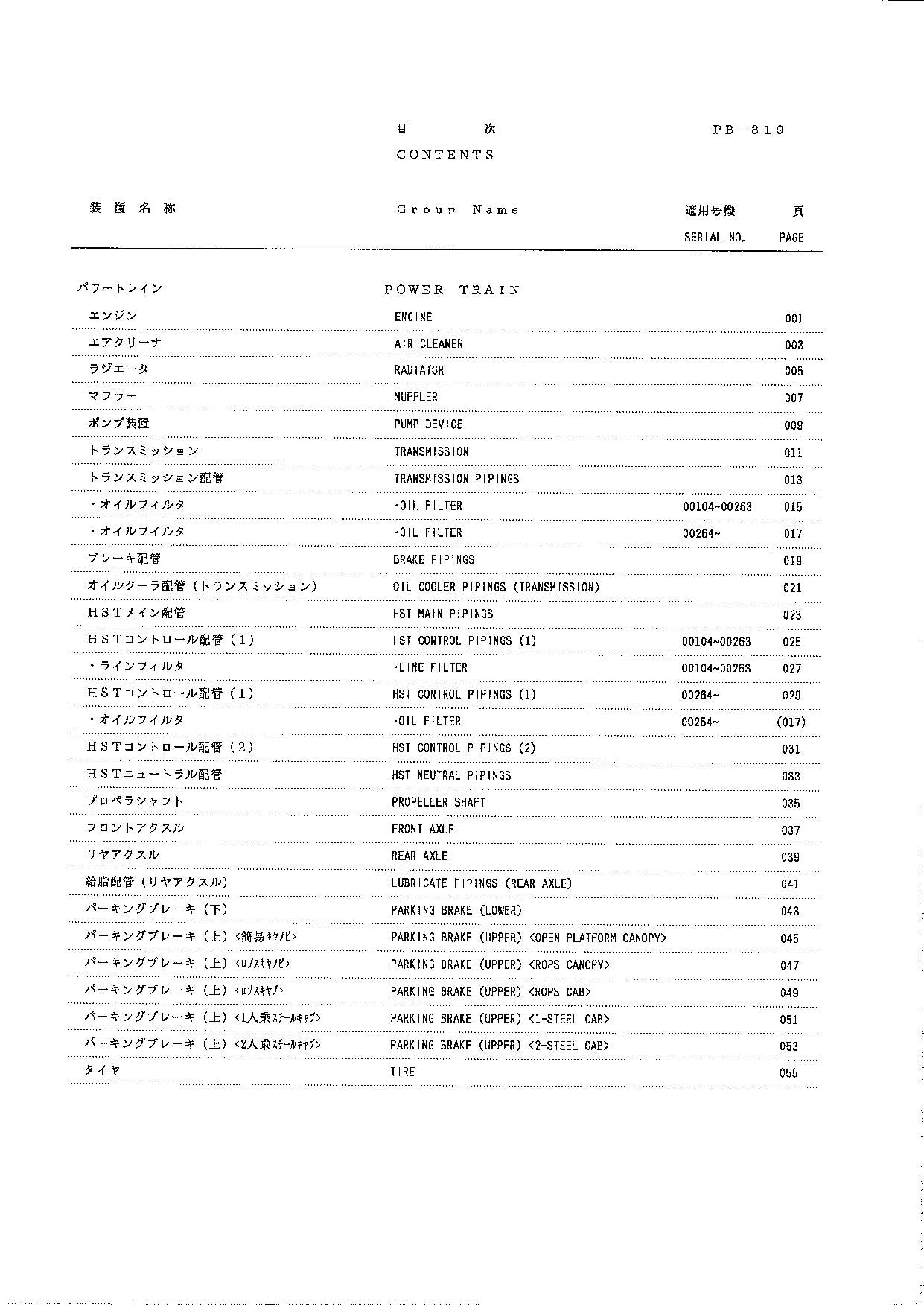 Hitachi LX80 Wheel Loader Parts Catalog Manual SN 00104-up