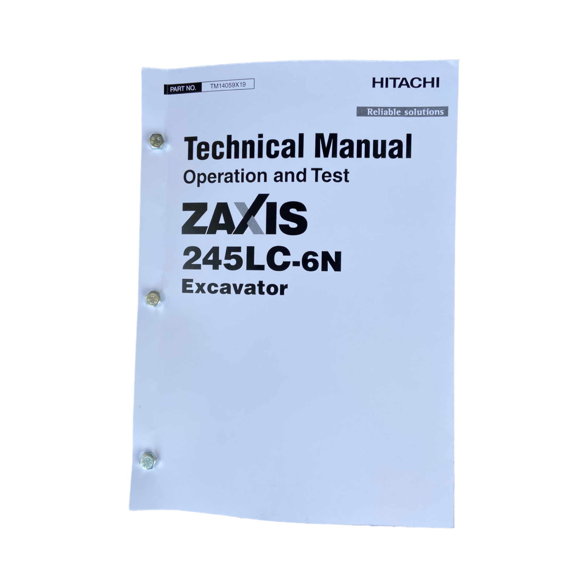 HITACHI ZAXIS245USLC-6N EXCAVATOR OPERATION TEST SERVICE MANUAL
