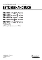 New Holland FR650 FR780 FR920 Forage Cruiser Mähdrescher Betriebsanleitung 5936