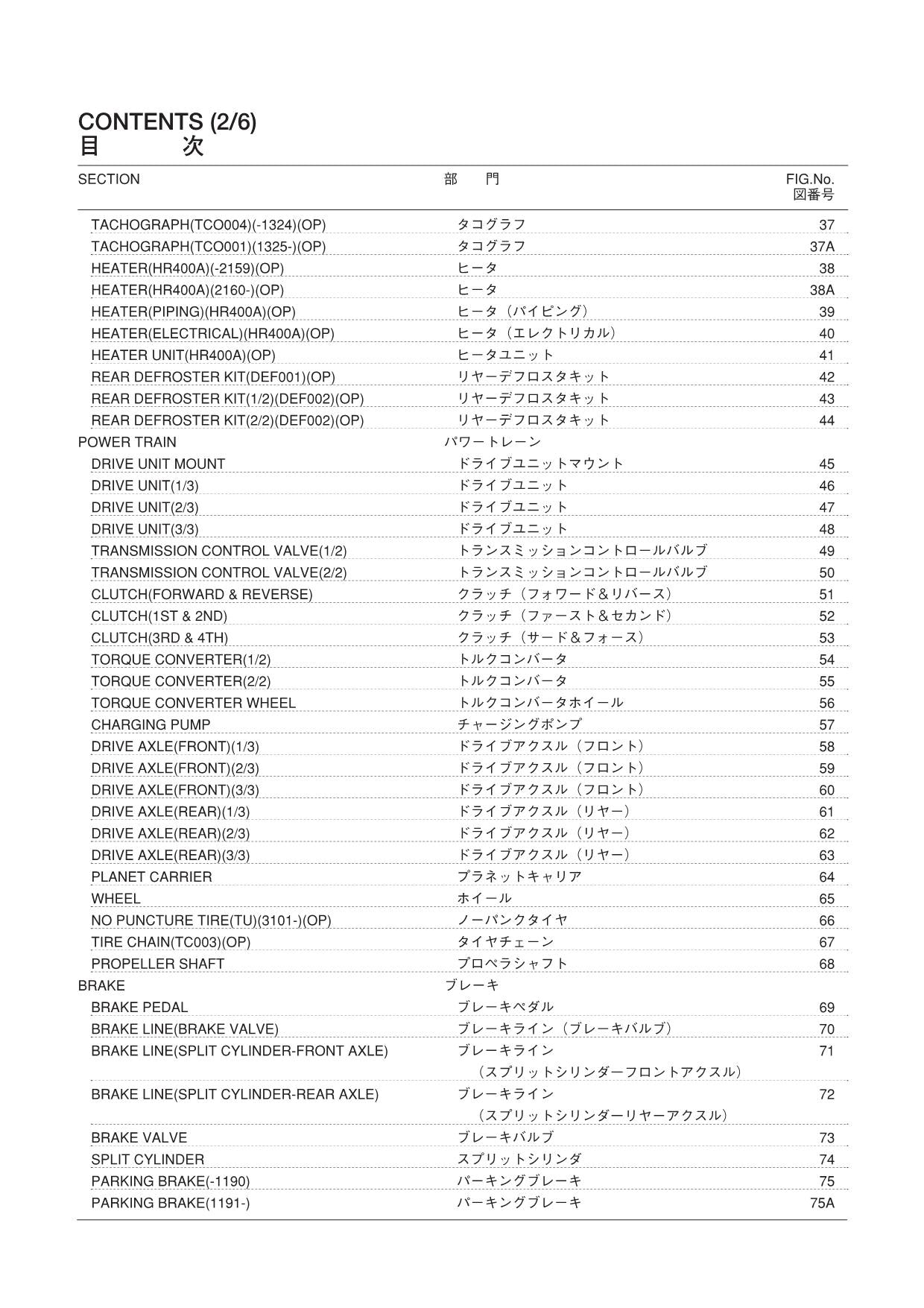 Hitachi LX110-7 Wheel Loader Parts Catalog Manual SN 001142-up