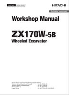 HITACHI ZAXIS ZX170W-5B Excavator Workshop Service Manual