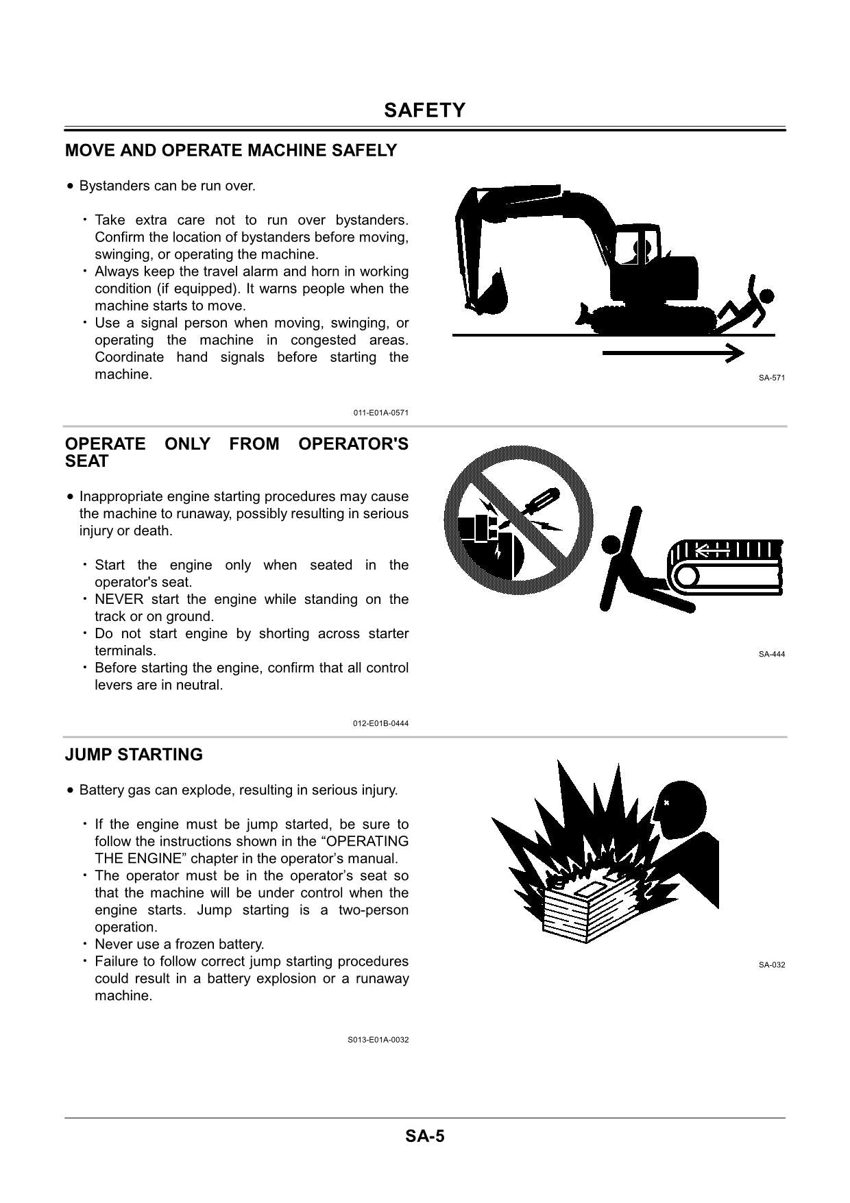 Hitachi EX55UR-3 Excavator Operational Test Troubleshooting Service manual