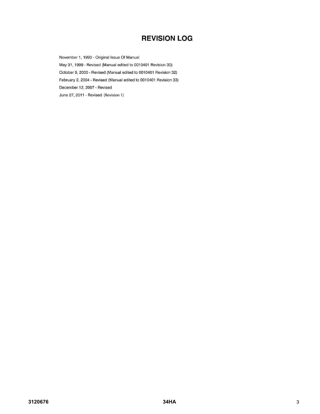 JLG 34HA Boom Lift Parts Catalog Manual