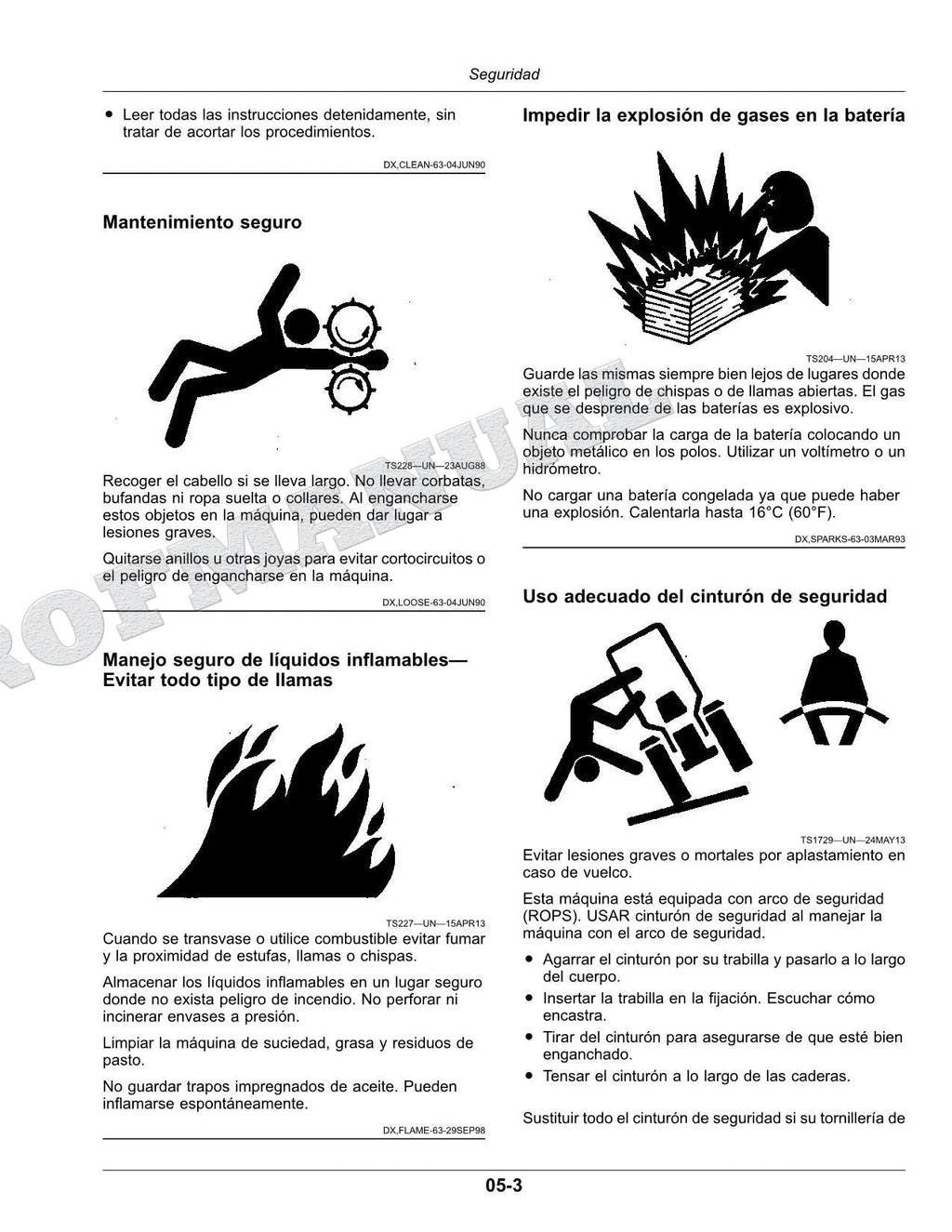John Deere W155 hileradora Manual del Operador Español