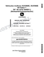 John Deere XUV 560E S4 XUV 560E cocodrilo Manual del Operador Español SN 050001-