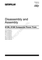 Caterpillar 815K 816K Compactor Power Train Disassembly Assembly Service Manual