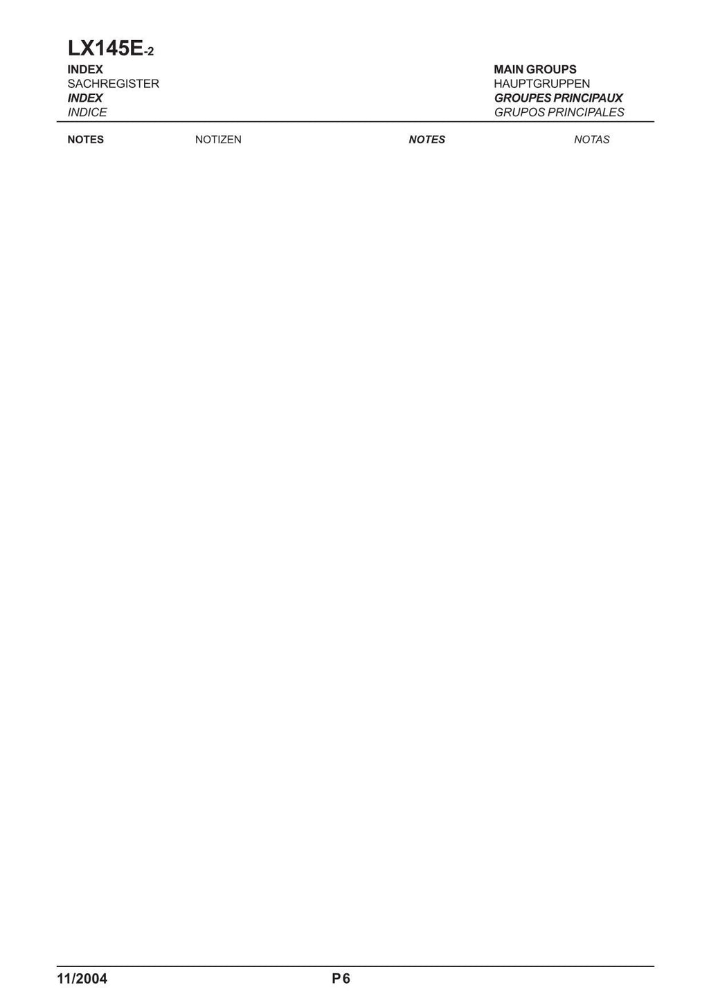 Hitachi LX145E-2 Wheel Loader Parts Catalog Manual SN 391F1500-up