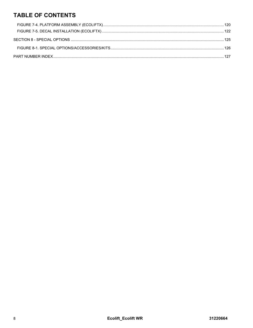 JLG POWER TOWER ECOLIFT ECOLIFTWR Vertical Mast Parts Catalog Manual