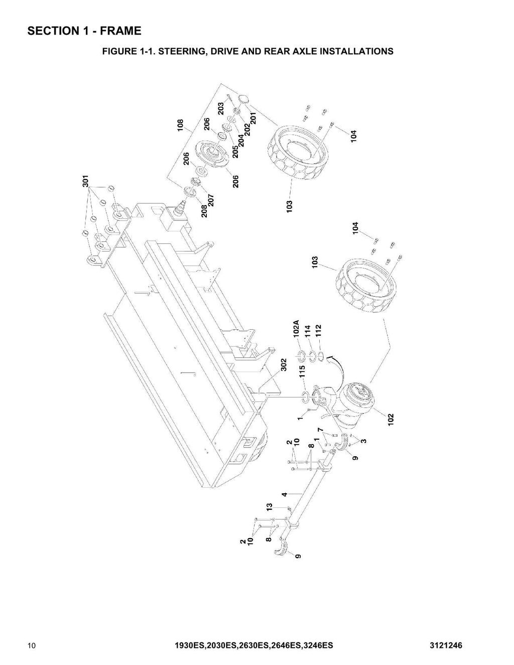 JLG 1930ES 2030ES 2630ES 2646ES 3246ES Scissor Lift Parts Catalog Manual 3121246