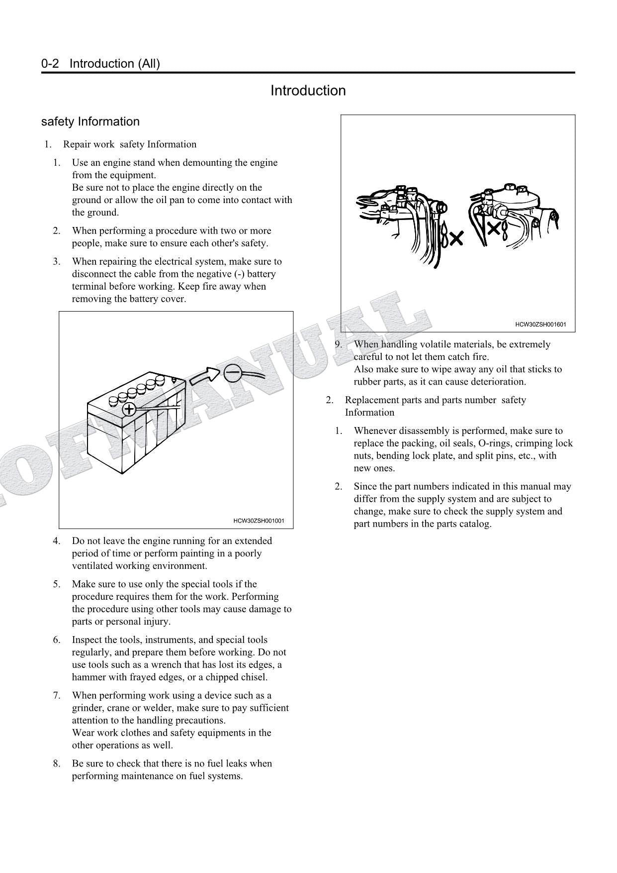 HITACHI 6UZ1 INTERIM TIER4 ENGINE Diagnostic Troubleshooting Service MANUAL