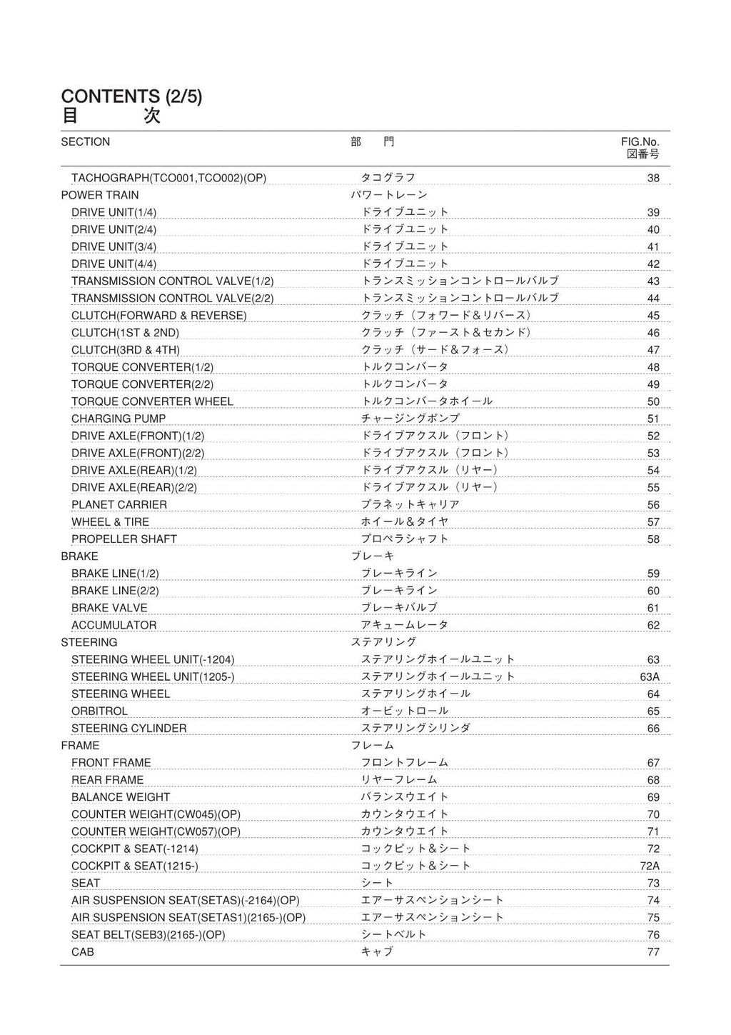 Hitachi LX130-7 Wheel Loader Parts Catalog Manual SN 001101-up PW-655J-H