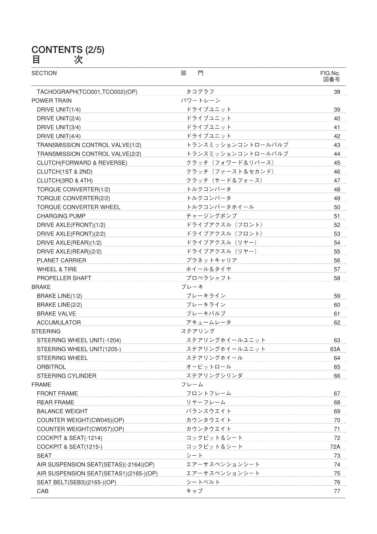 Hitachi LX130-7 Wheel Loader Parts Catalog Manual SN 001101-up PW-655J-H